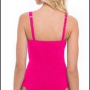 Gottex New. Pink  ruched tankini top. 32D. New Photo 4