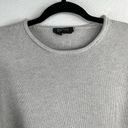 DKNY  Light Gray Rounded Crew Neck Heavy Sweater Oversized Large Photo 4