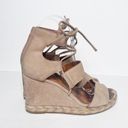 Frye  Roberta Ghillie Wedge Size 6 Women’s Tan Leather Photo 1