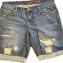 Chip & Pepper  Bermuda Denim Jean Shorts size 11 Distressed Rolled Cuff Photo 4