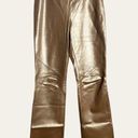 Ralph Lauren Ralph  Vintage Metallic Bronze Leather High Rise Flare Pants 6 Photo 0