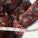 Bordeaux Doen Sz S Clover Ruffle Trim Maxi Dress in  Brown Winter Floral Photo 8