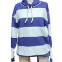 J.Crew  Funnelneck Striped Sweatshirt in Original Cotton Terry Navy Size Small Photo 0