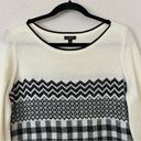 Talbots  Wool Blend Geometric Print Crew Neck Sweater Size 1XP Photo 1