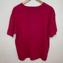 Woolrich  Pink Short Sleeve Tee XL Womens Raspberry Casual Solid Basic Minimalist Photo 2