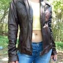 Vera Pelle Dark chocolate brown genuine Italian leather  motorcycle style jacket Photo 0