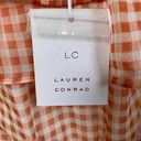 LC Lauren Conrad Lauren Conrad XL orange & white check off-the-shoulder sleeves women's crop top Photo 8