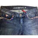 Guess Vintage Y2K  Dark Wash Boot Cut Jeans Denim Rhinestones Bling Preppy Photo 2