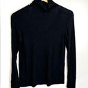 LNA  Revolve Long Sleeve Shirt Women’s Black Turtleneck Ribbed V-neck Size Small Photo 1