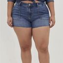 Torrid  High Rise Shortie Short Vintage Stretch Medium Wash Blue Plus Size 26 Photo 0