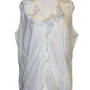 Oscar de la Renta Oscar by  white button down sleeveless blouse size 16 Photo 0