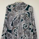 Chico's Chico’s Size Large Paisley Ruffled Front Button Down Top Photo 4