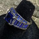 TJ Maxx Women's Unique Bold & Eye Catching Sapphire cz Birthstone Ring Size 6 Photo 1