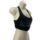 Reebok  Black Logo Racerback Sports Bra Womens Medium Photo 1