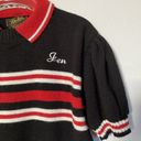 Krass&co Vtg‎ Dehen Knitting  Cheerleader Sweater Collared Black Red White Stripe Jen Photo 1