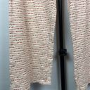 ZARA  Orange Cream Crochet Knit Straight Leg Pull On High Waist Pants Size L Photo 2