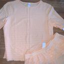 Stars Above Women's Textured Knit Pajama - 2 piece matching Set - Orange Photo 4