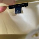 Tommy Hilfiger  Ivory Button Front Shirt Medium Photo 2