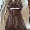 Brown workout romper Photo 3