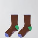 Baggu Ribbed Mix Crew Sock NWT - Tamarind Mix Photo 5