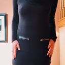 Double Zero Long Black Fitted Sweater  Photo 1