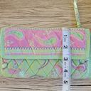 Lee Tanya  pink green paisley quilted wallet Photo 4