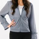 Zyia NWT  Active Drawstrings Lightweight Windbreaker Blue Gray Women’s Large New Photo 3