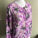 J.Crew  lightweight floral lilac 3/4 sleeves cotton button down cardigan Photo 2