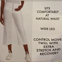 Skinny Girl  highrise button front cropped jeans pants wide leg white 33/25 NEW Photo 1