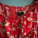 Pretty Little Thing  Red Ditsy Floral Bow Mini Dress Photo 6