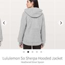 Lululemon  So Sherpa Wool Blend Boucle Gray Heather Hooded Zip Jacket size 2 Photo 2