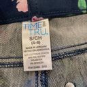 Time And Tru Pants Skinny Jegging Stretch Capris‎ Floral Womens Size Small Cropped Jeans Blue Photo 1