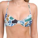 Beach Riot NWOT  Camilla Bikini Top Abstract Blue Print size XL Photo 1