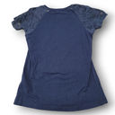 Ariat  Top Size Small Women's Casual Shirt Lace Knit Sleeves And Shoulders Blue T-Shirt  Photo 1