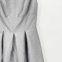 Alfred Sung  Dupioni Dress Size 4 Gray Fit & Flare Scoop Back Pleated Skirt Photo 2