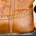 Justin Boots JUSTIN GYPSY Gemma Brown Leather Pink Embroidery Western Boots L9903 size 7B Photo 8