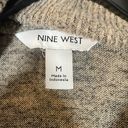 Nine West  Women’s Medium Cowl Neck Gray & Tan Pull Over Sweater Photo 3