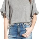 AG Adriano Goldschmied Adriano Goldschmied (AG) Grey Ruffle Tee NWT Photo 0