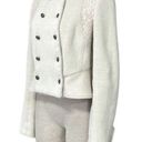 We The Free  Military Blazer Double Breasted Off White Lace Jacket Size 2 Photo 0