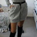 SheIn Gray Heather Knit Sweatshirt Dress Photo 5