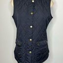 J. McLaughlin  Size Medium Quilted Snap Button Vest Black Sleeveless Outerwear Photo 0