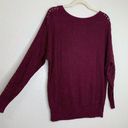 Lane Bryant  Women’s Size 14/16 Burgundy Knit Dolman Sweater Photo 1