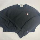 Champion Black Cropped Crewneck Photo 0