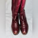 Justin Boots Vintage  Dark Red Leather sz 7.5 Photo 2