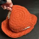 Daisy Handmade Orange  Flower Crochet Bucket Hat Photo 2