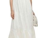 Reformation  East White Organic Cotton Tiered Maxi Dress Large Photo 0