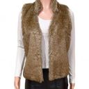 John Paul Richard  Vintage Y2K Women's Brown/Tan Faux Fur Vest Size PS Photo 0