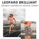 Zyia  Active Brilliant Leopard Print Double Scrunchy Hustle Shorts Medium Photo 1