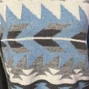 a.n.a  Aztec Print Blue/White Crew Neck Sweater Medium NWT Photo 3