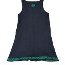 THML  Navy Blue Cotton Sundress Sleeveless Mini Women's XS Embroidery Lightweight Photo 1